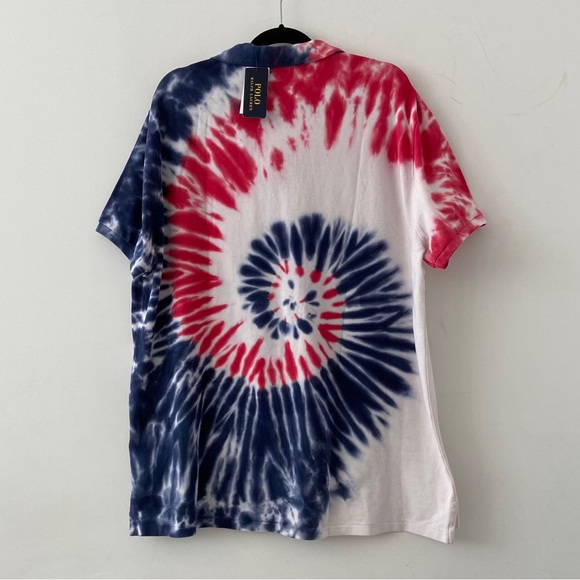 Men’s Polo Ralph Lauren Slim Fit Americana Tie Dye Polo Shirt Size XXL - Picture 2 of 2